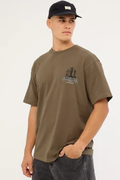 Checkmate Heavyweight Boxy Tee Brown
