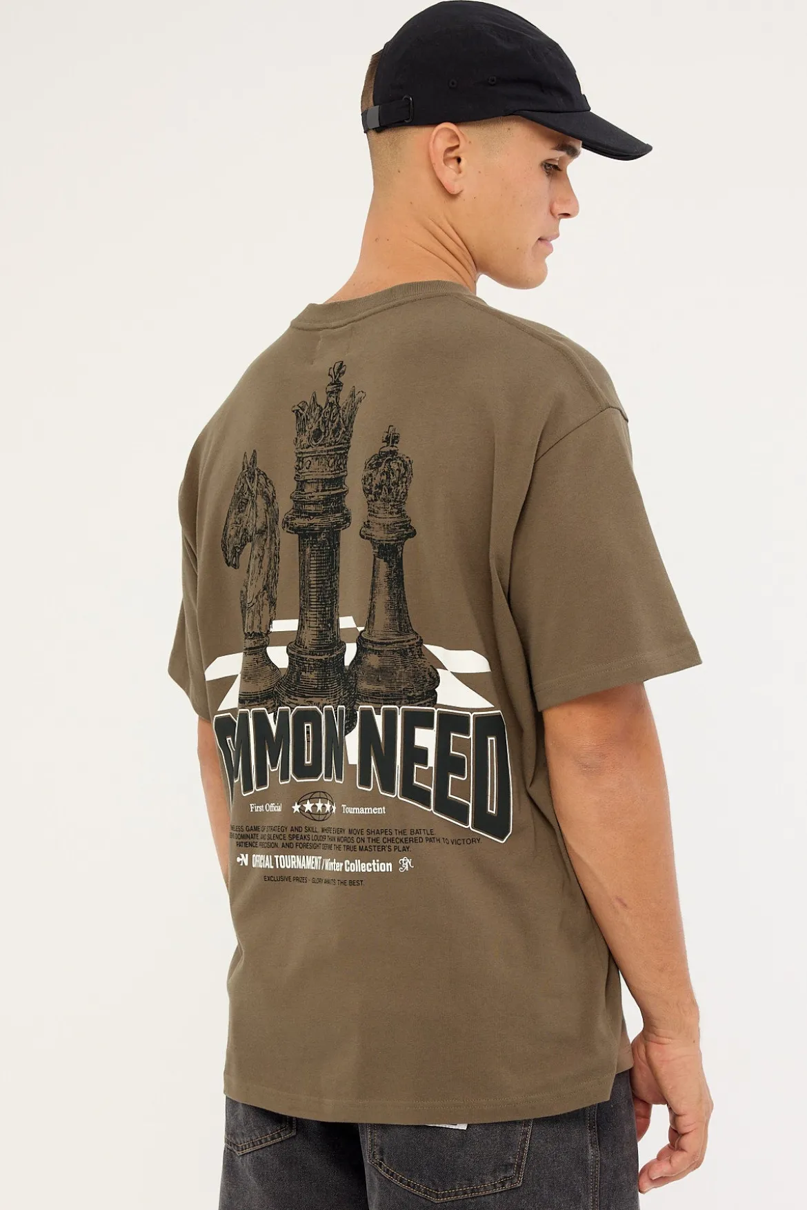 Checkmate Heavyweight Boxy Tee Brown