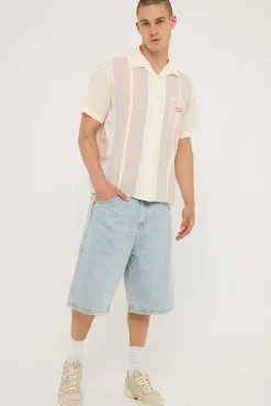 Cherio Panel Bowling Shirt Bone