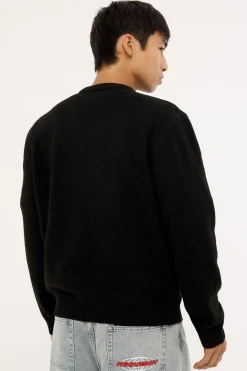 Cherry Knit Sweater Black