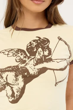 Cherub Cap Sleeve Ringer Lemon Icing