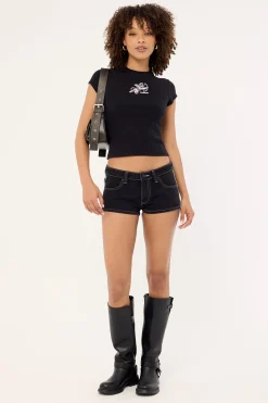 Cherub Cap Sleeve Tee Black