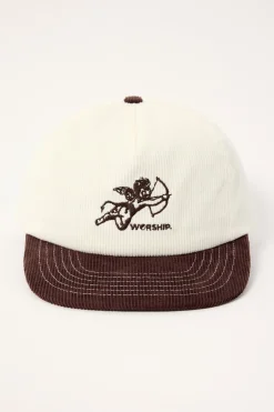 Cherub Cord 5 Panel Hat Dark Choc