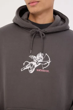 Cherub Pull Over Hood Worn Black