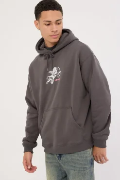 Cherub Pull Over Hood Worn Black
