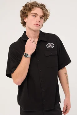 Cherub Short Sleeve Work Shirt Black