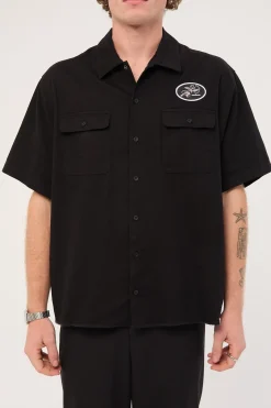 Cherub Short Sleeve Work Shirt Black