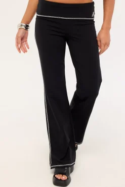 Cherub Y2K Foldover Leggings Black