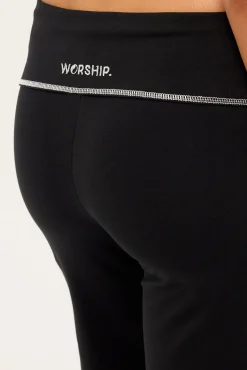 Cherub Y2K Foldover Leggings Black
