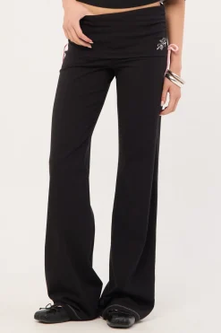 Cherub Y2K Gathered Leg Pant Black