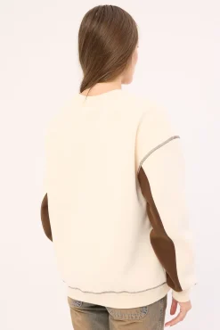 Choc Top L/S Oversize Crew Cream