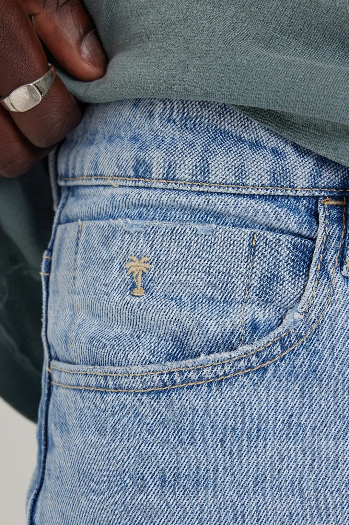 Chopped Denim Jean Ash Blue