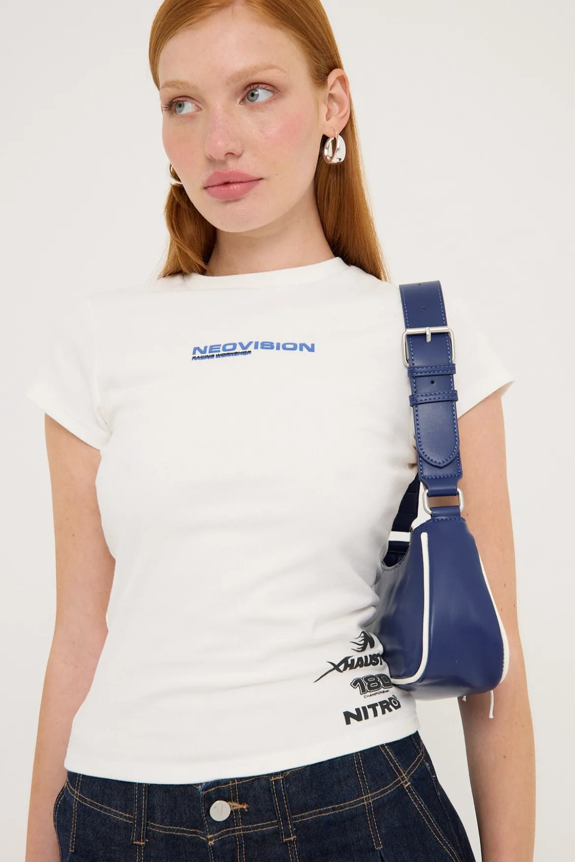 Chrome Baby Tee White