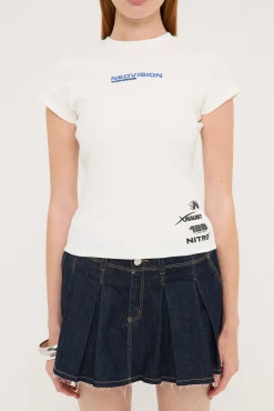 Chrome Baby Tee White