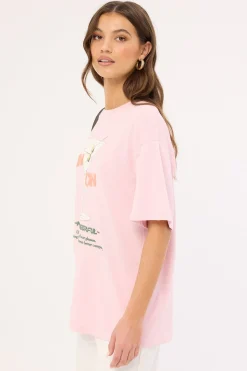 Cin Cin Oversized Tee Pink
