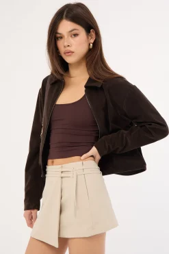 Cinnamon Double Belt Skort Cream