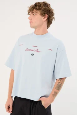 Cities Cropped Heavyweight Easy Tee Misty Blue