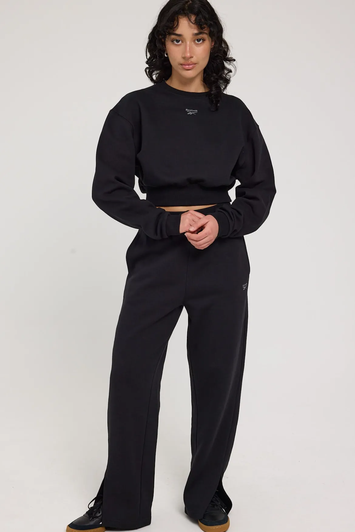 CL Wide Fleece Coverup Crew Black