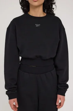 CL Wide Fleece Coverup Crew Black