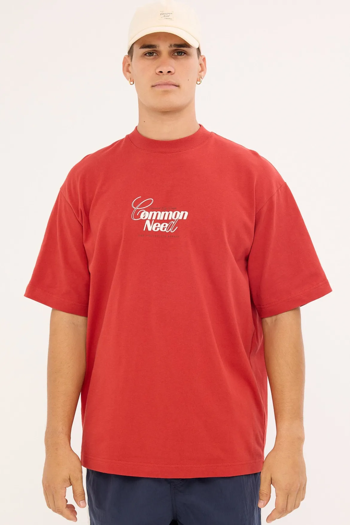 Clarity Heavyweight Boxy Tee Brick Red