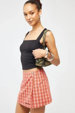 Class Micro Wrap Skirt Tomato Red