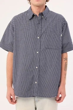 Classic Gingham S/S Shirt Navy Check