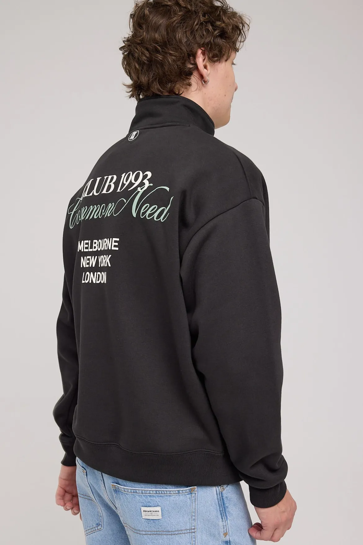 Club 1993 Quarter Zip Sweater Off Black
