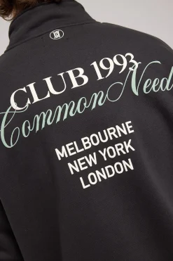 Club 1993 Quarter Zip Sweater Off Black