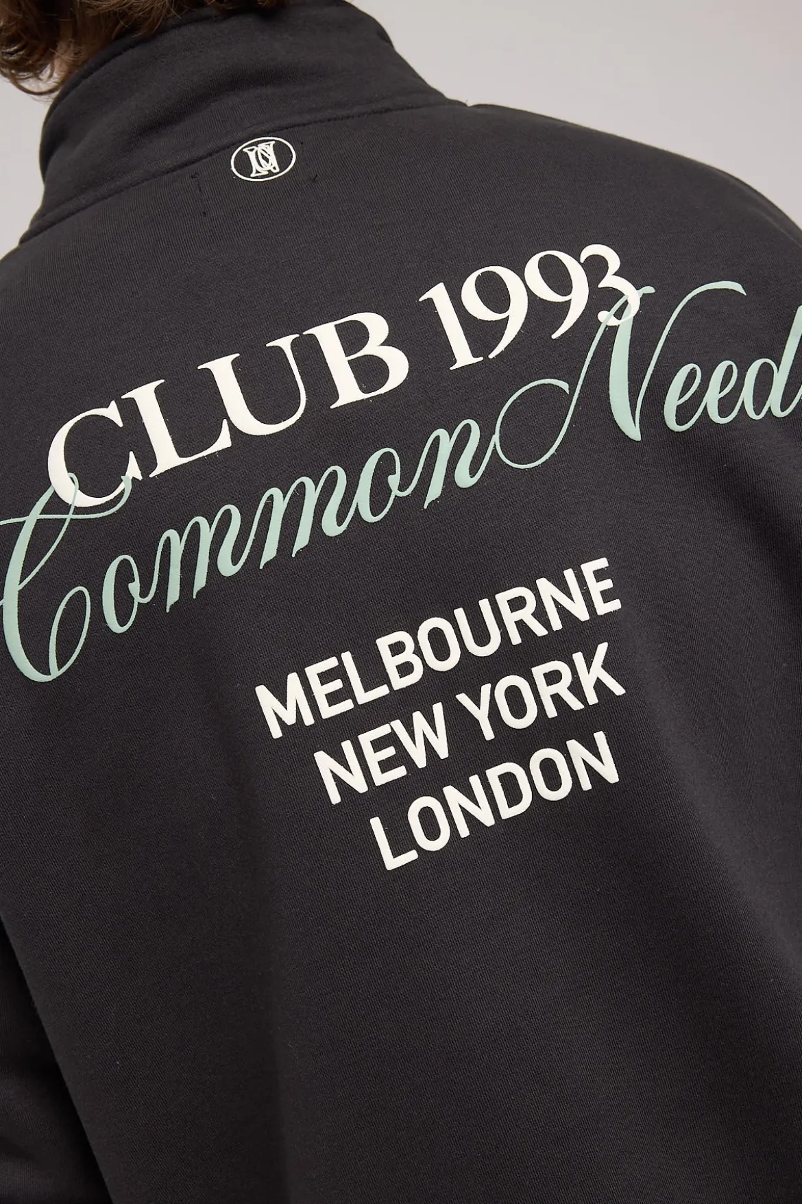 Club 1993 Quarter Zip Sweater Off Black