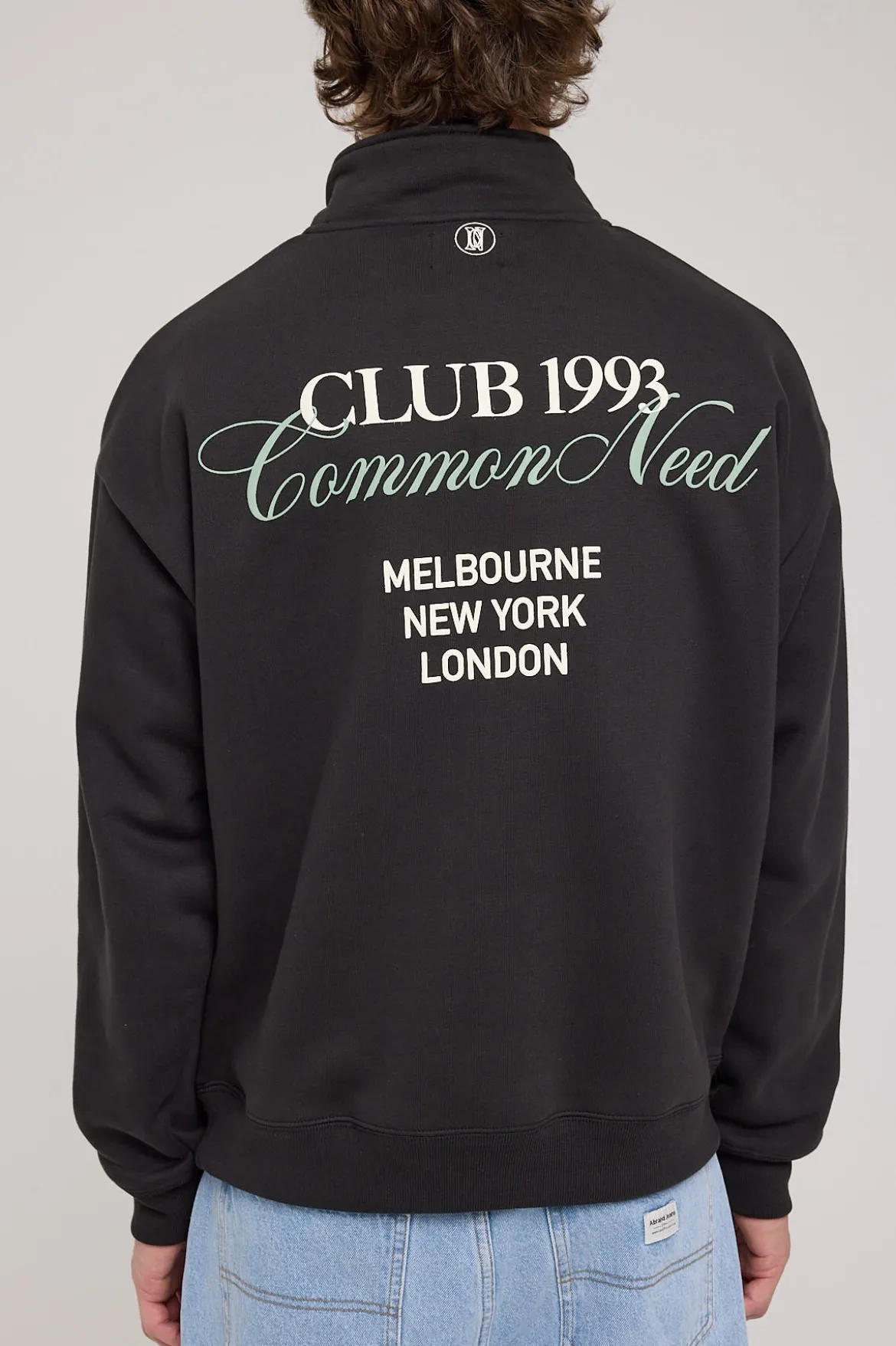 Club 1993 Quarter Zip Sweater Off Black