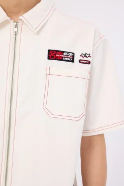 Clutch Oversize Cropped Shirt Off White