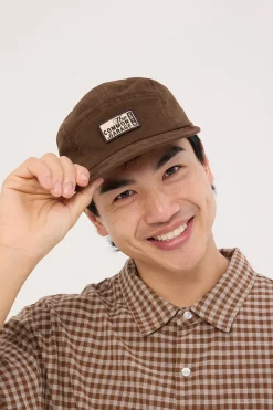 Coach 5 Panel Cap Washed Brown