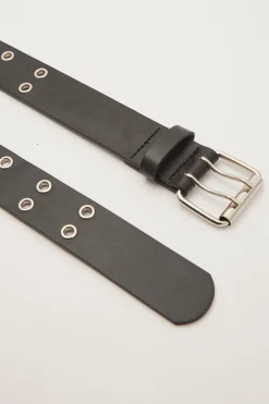 Code Eyelet Belt Black