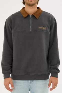 Collar Polar Sweat Worn Black