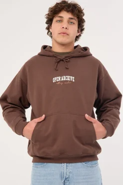 College Boxy Hoodie Cocoa Brown