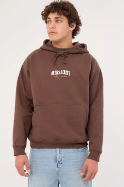 College Boxy Hoodie Cocoa Brown