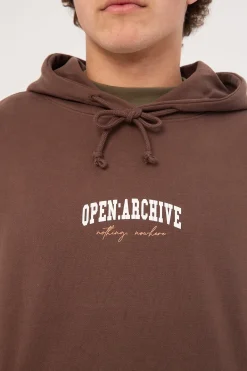 College Boxy Hoodie Cocoa Brown