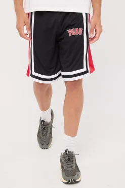 College Mesh Shorts Black/Red/White