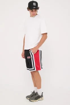 College Mesh Shorts Black/Red/White