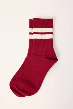 Collegiate Socks Burgundy
