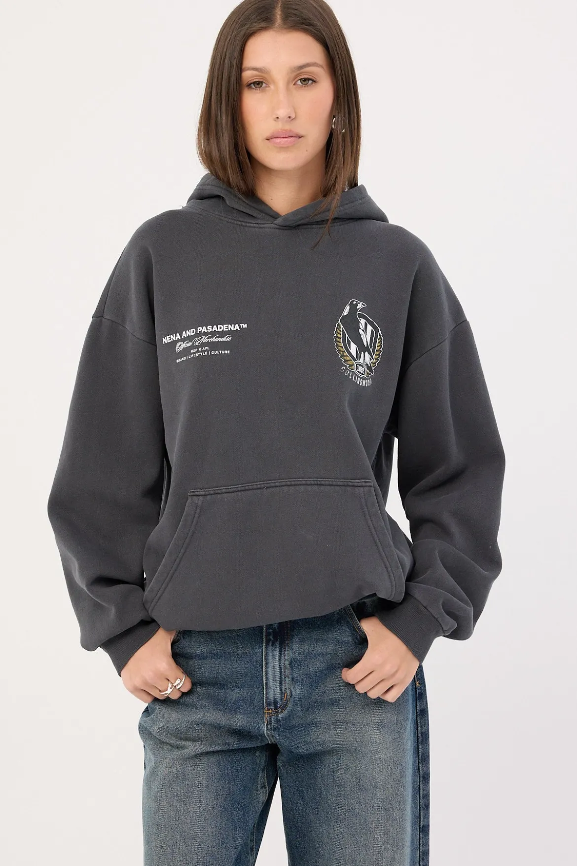 Collingwood Vintage Hoodie Pigment Asphalt