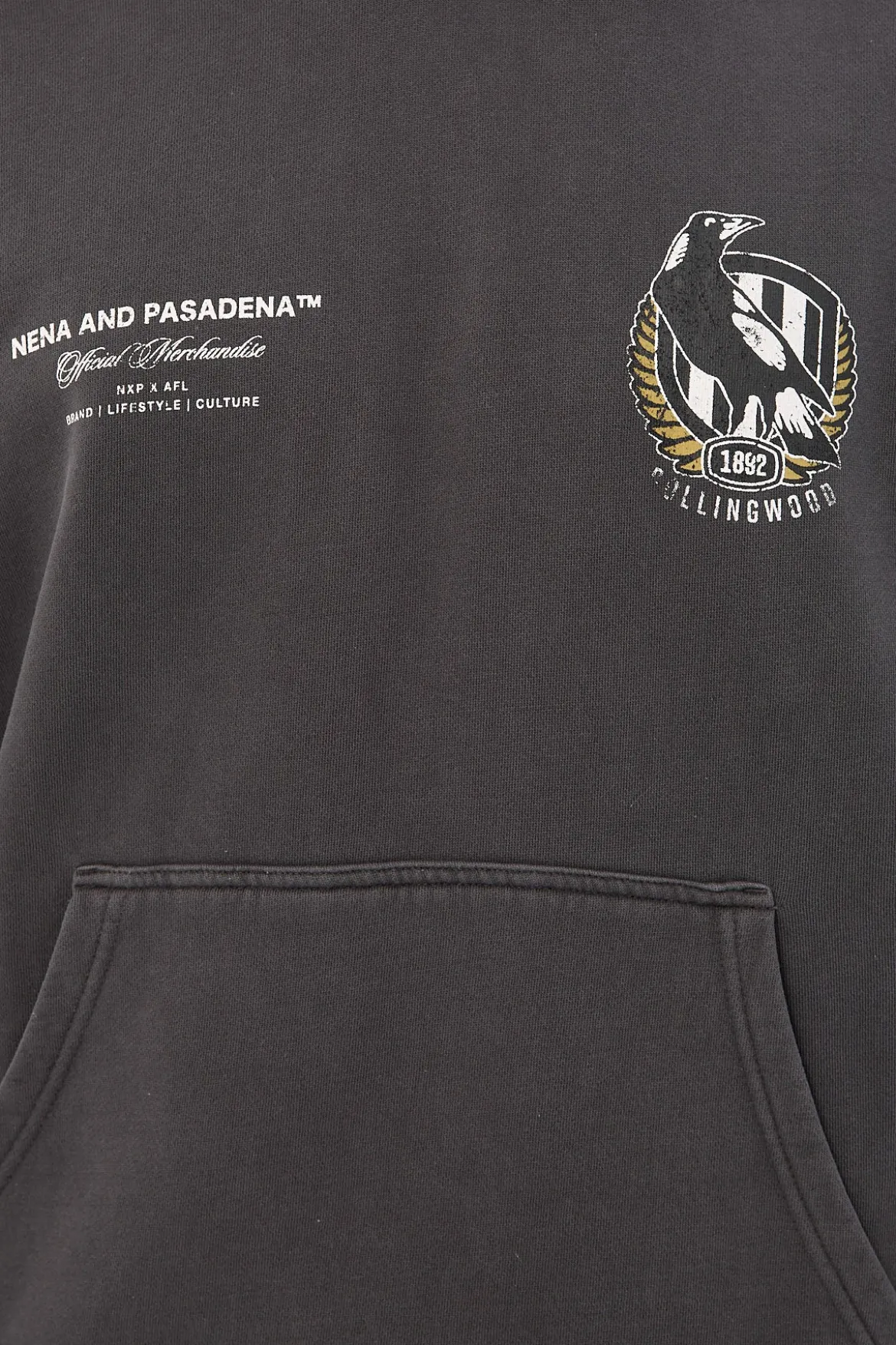 Collingwood Vintage Hoodie Pigment Asphalt
