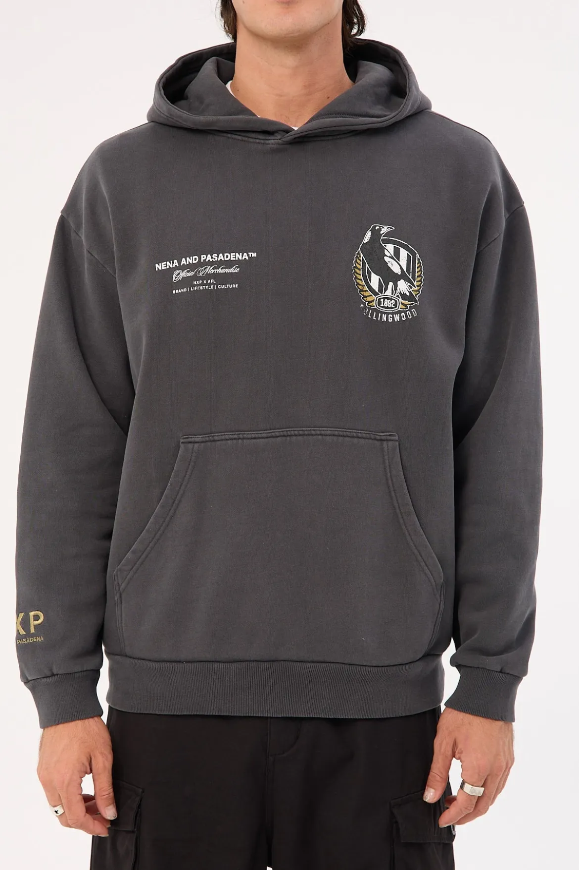 Collingwood Vintage Hoodie Pigment Asphalt