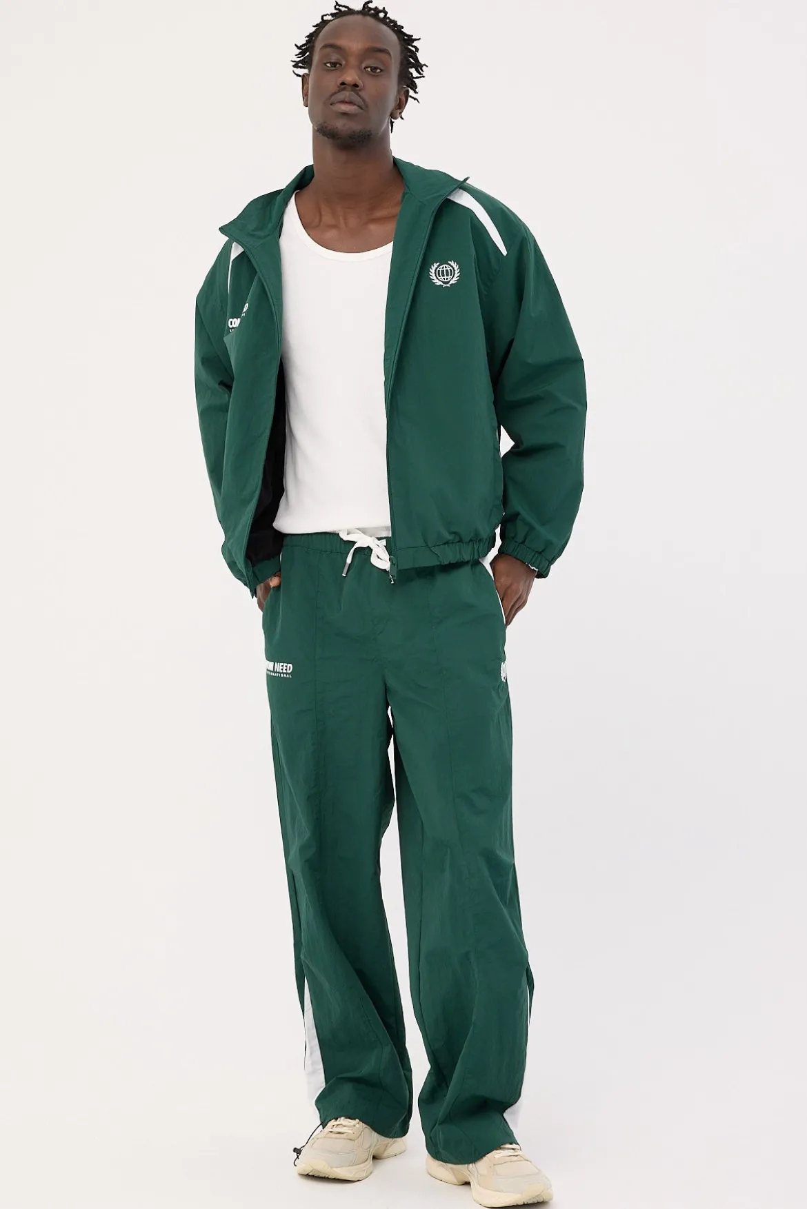 Colt Panelled Track Pant Dark Green