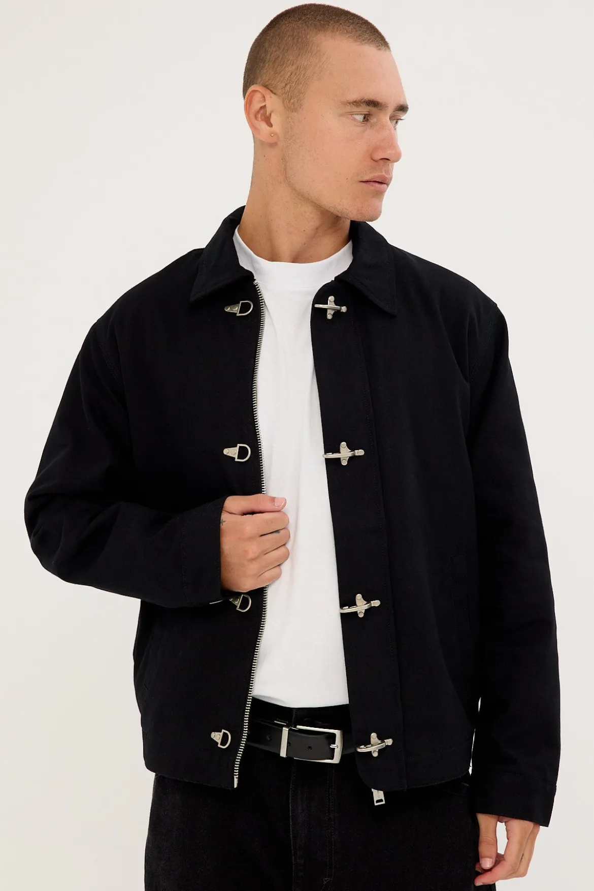 Colton Clasp Jacket Washed Black