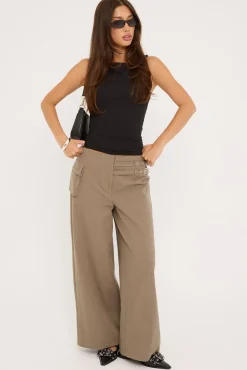 Command Cargo Pant Washed Khaki Green