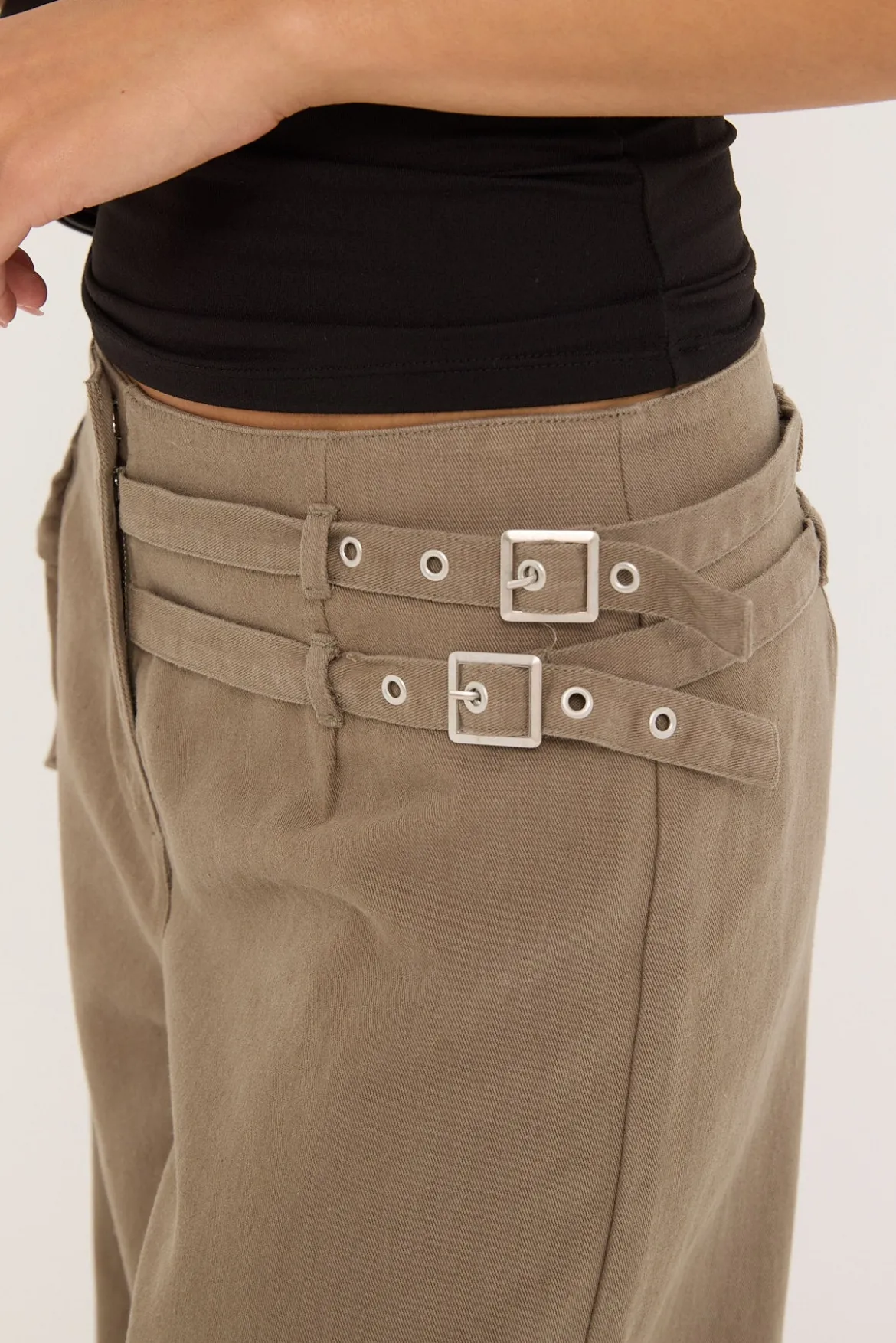 Command Cargo Pant Washed Khaki Green