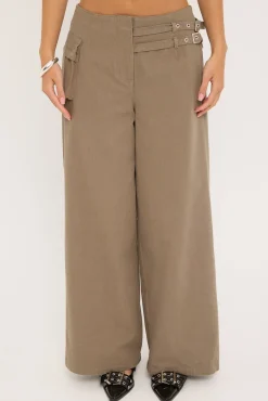 Command Cargo Pant Washed Khaki Green
