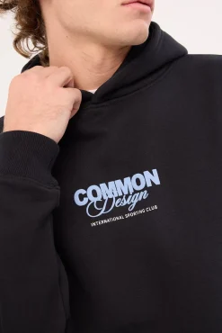 Compose Boxy Hoodie Black