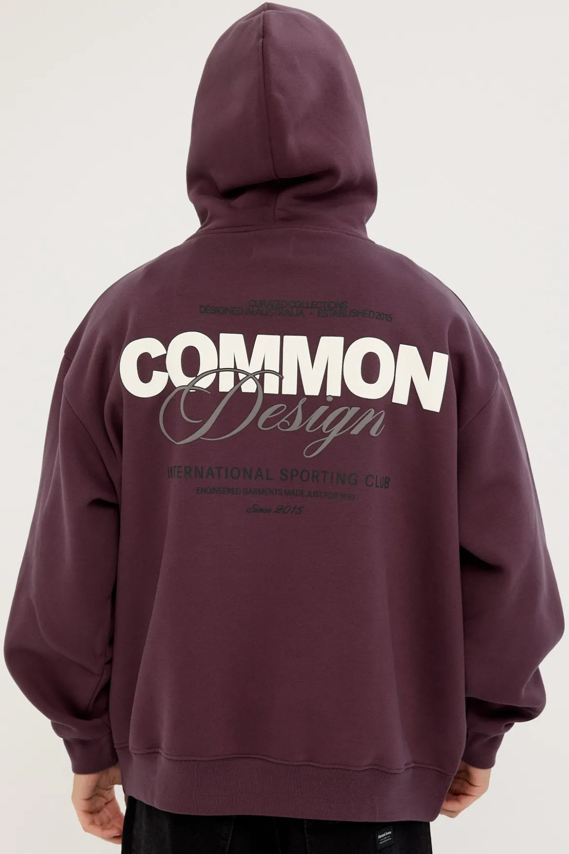 Compose Boxy Hoodie Plum